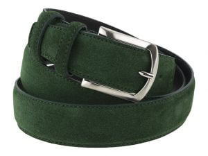 Cintura uomo in camoscio verde Cintura uomo in camoscio verde
