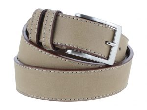 Cintura uomo in cuoio beige casual